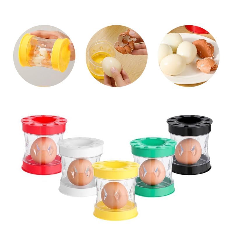 2026 New Hard Boiled Egg Peeler Tool, Handheld Kitchen Gadget for Peeling Eggs & Quail Eggs, Easy Egg Shell Opening Tool (White)