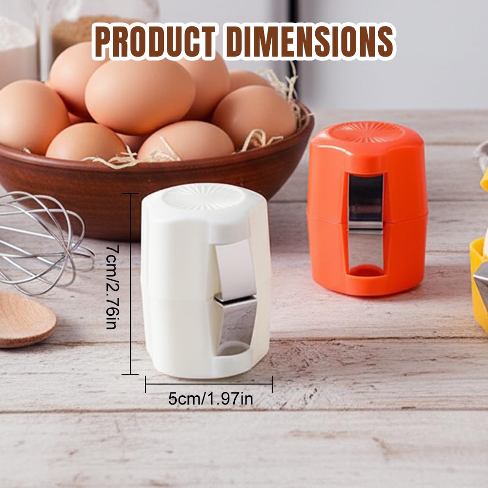 Egg Shell Opener, 2026 New Easy Peel Manual Egg Cracker for Hard Boiled Eggs, Portable Egg Peeler Tool for Hard Boiled Eggs Kitchen Gadgets (2, Orange)