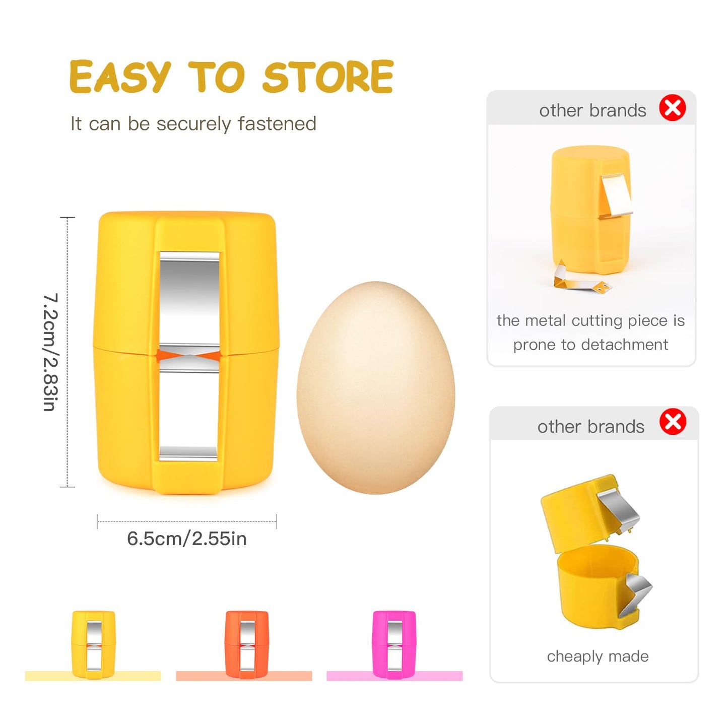 3 Pcs Egg shell opener, Eggshell opener, Egg Clip for Raw Eggs, Egg Peeler，Not for Hard-boiled eggs, Home kitchen Gadgets to Quickly Cut Eggshells