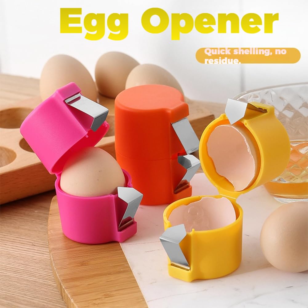 2026 New Stainless Steel Egg Opener, Smart Easy Egg Opener, Eggs Separator Tools for Raw and Hard Boiled Eggs Peeler Shell Remover, Easy Breakfast Tool for Home, Chefs & Restaurants (All 9Pcs)