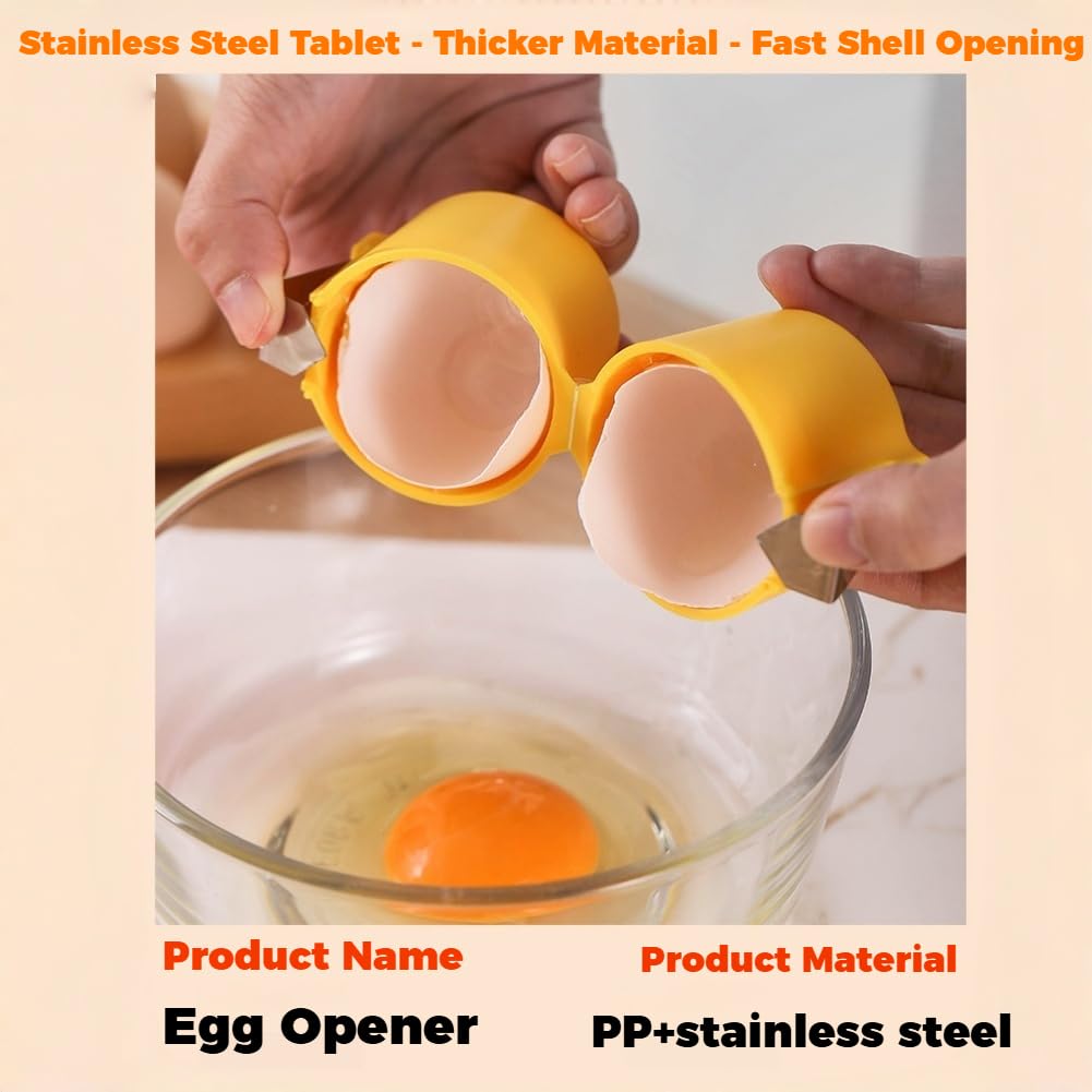 2026 New Stainless Steel Egg Opener, Smart Easy Egg Opener, Eggs Separator Tools for Raw and Hard Boiled Eggs Peeler Shell Remover, Easy Breakfast Tool for Home, Chefs & Restaurants (All 9Pcs)