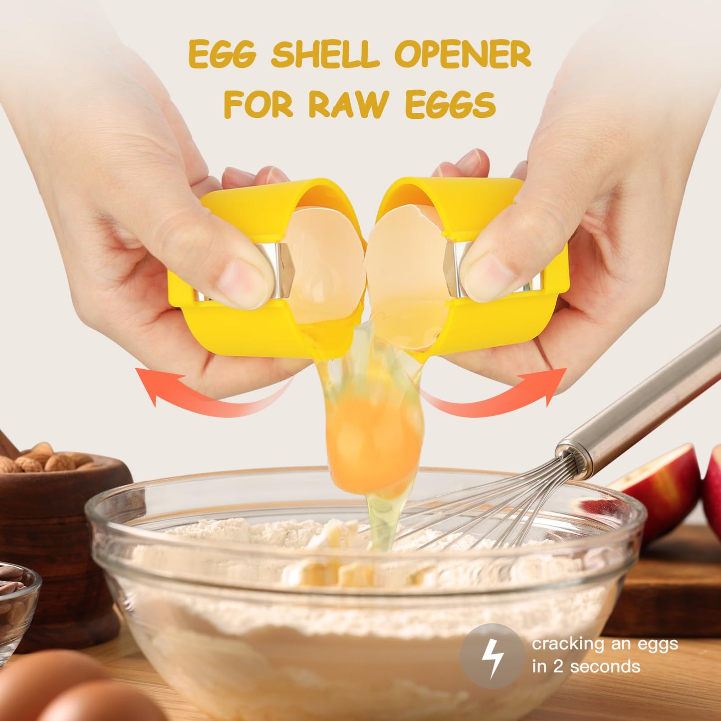 3 Pcs Egg shell opener, Eggshell opener, Egg Clip for Raw Eggs, Egg Peeler，Not for Hard-boiled eggs, Home kitchen Gadgets to Quickly Cut Eggshells