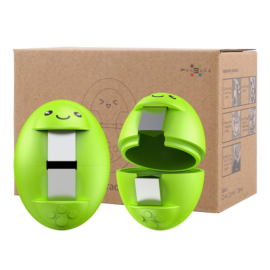 PowCube Egg Cracker, Silicone Egg Shell Opener, Cute Egg Shaped Design, Opens Eggs with Ease, A Little Happiness Boost for Your Kitchen. (Color: Green, 2-Pack)