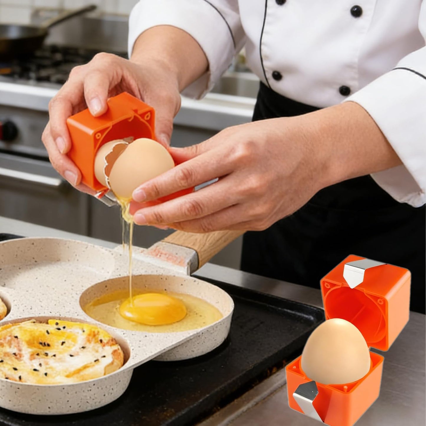 Egg Shell Opener, Egg Cracker Tool, Egg Peeler, Egg Peeler Tool for Hard Boiled Eggs New Kitchen Gadgets for Raw Egg - Red