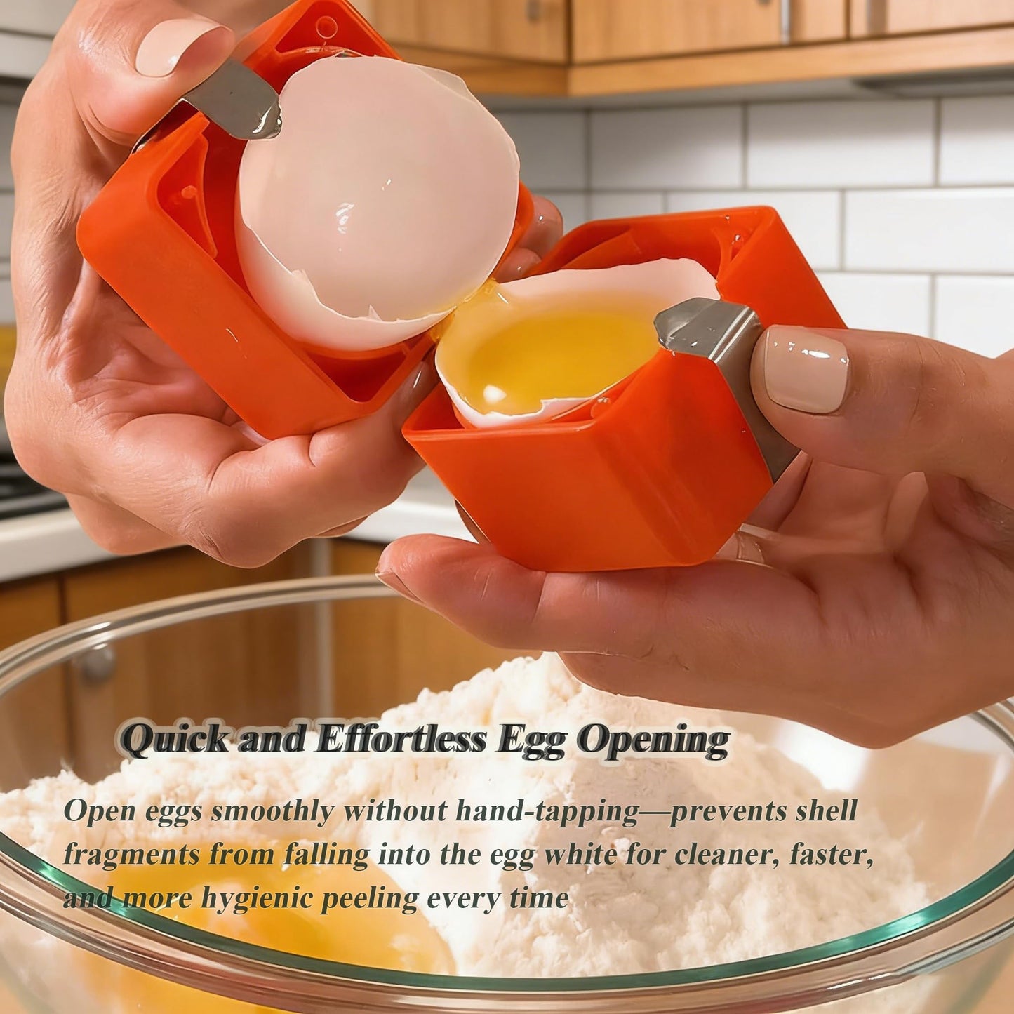 Egg Shell Opener, Egg Cracker Tool, Egg Peeler, Egg Peeler Tool for Hard Boiled Eggs New Kitchen Gadgets for Raw Egg - Red